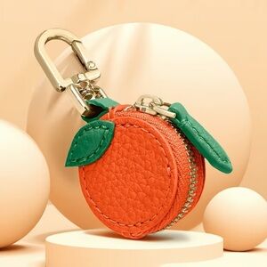Claire’s Orange Fruit-Shaped Mini Wallet & Keychain